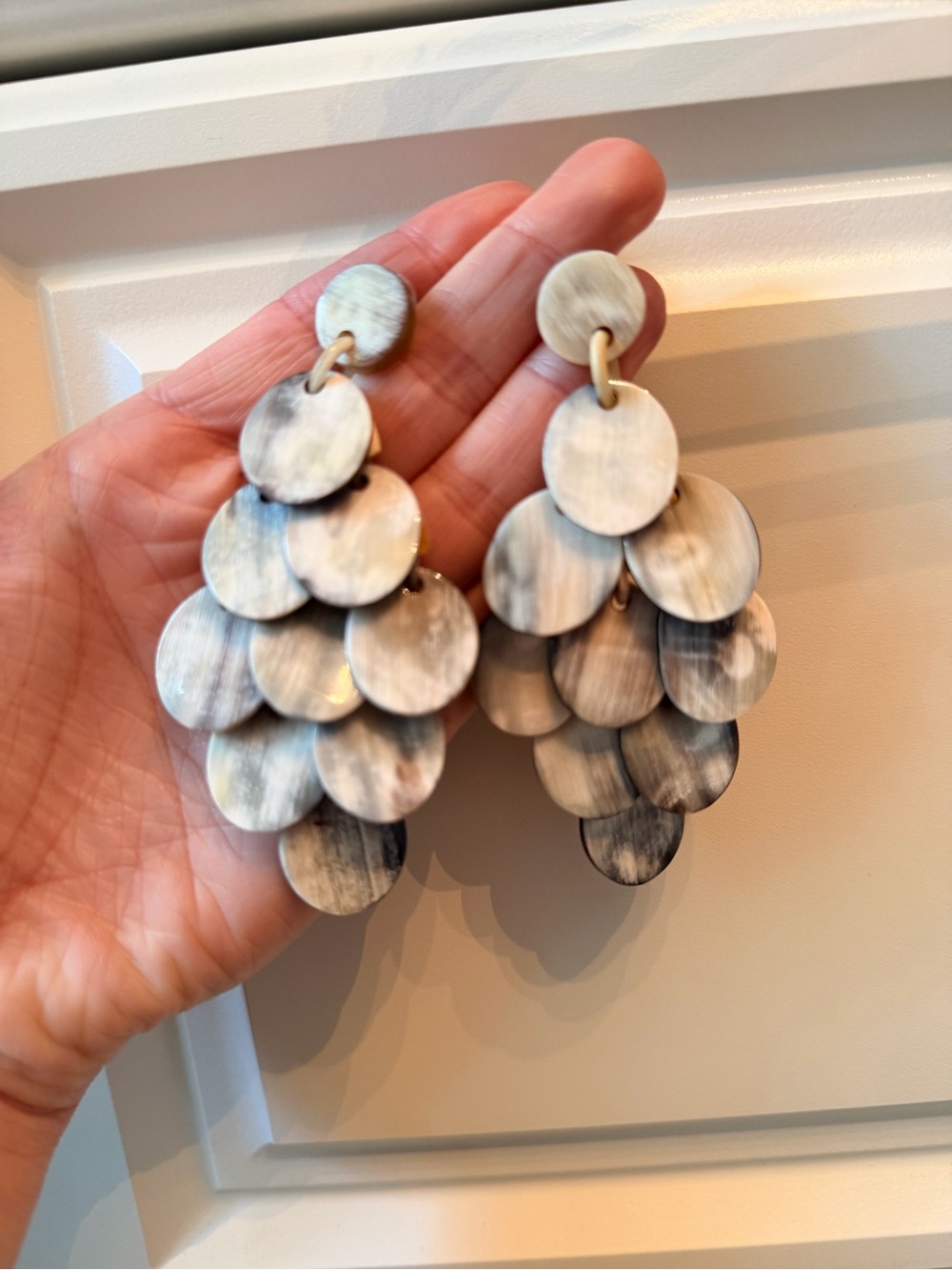 Double D Ranch Bone Chandelier Earrings NIB - Picture 9 of 13